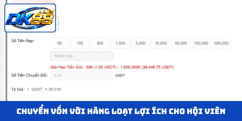 Chuyển vốn với hàng loạt lợi ích cho hội viên
